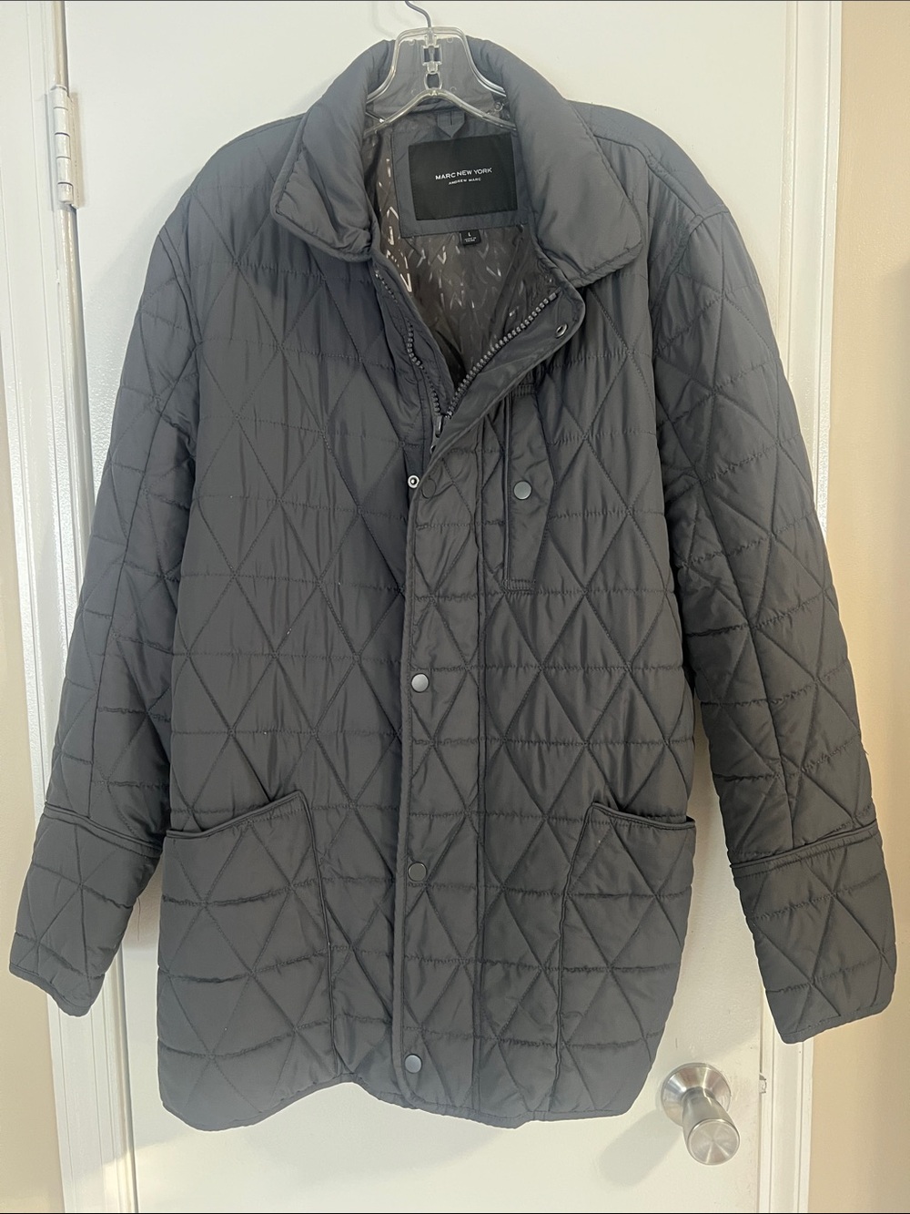 Marc New York Unisex Quilted Gray Jacket